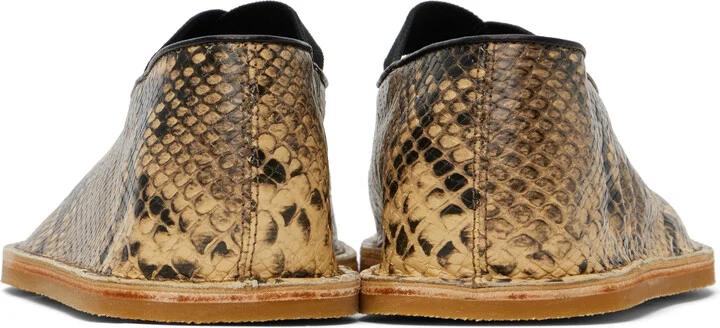 Dries Van Noten Beige & Black Leather Loafers - Image 2