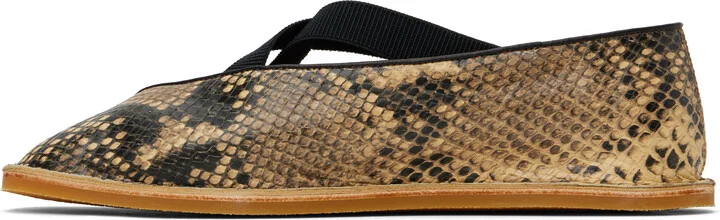 Dries Van Noten Beige & Black Leather Loafers - Image 3