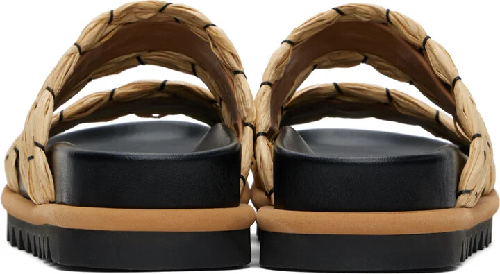 Dries Van Noten Beige Braided Sandals - Image 2