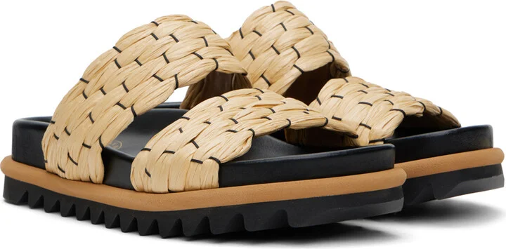 Dries Van Noten Beige Braided Sandals - Image 4