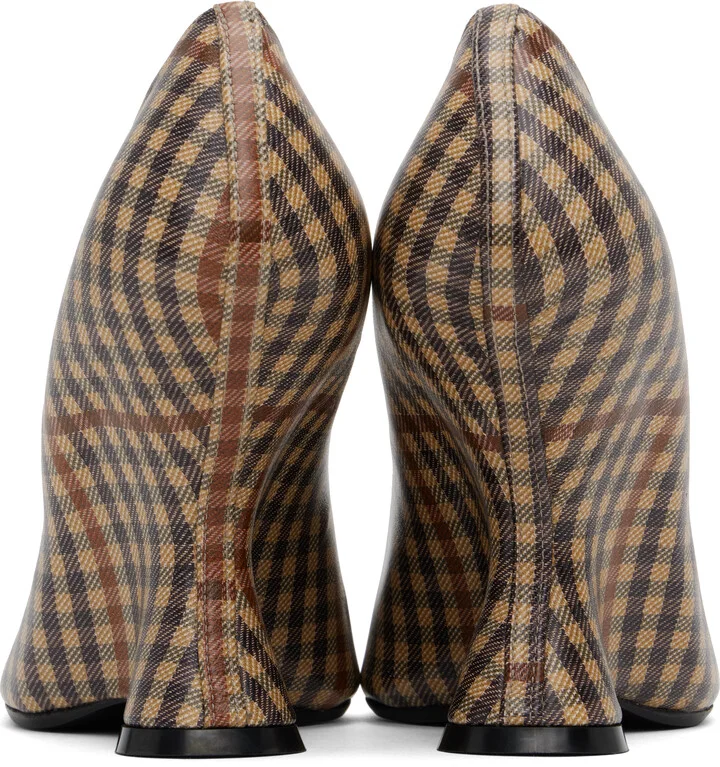 Dries Van Noten Beige Leather Wedge Heels - Image 2