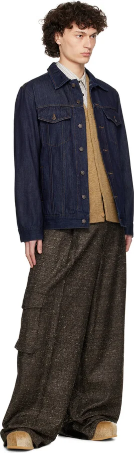 Dries Van Noten Beige Shearling Slip-on Loafers - Image 5