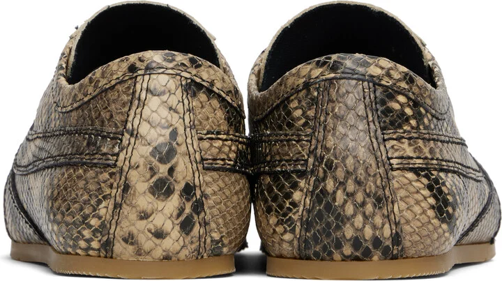 Dries Van Noten Beige Snake Print Sneakers - Image 2