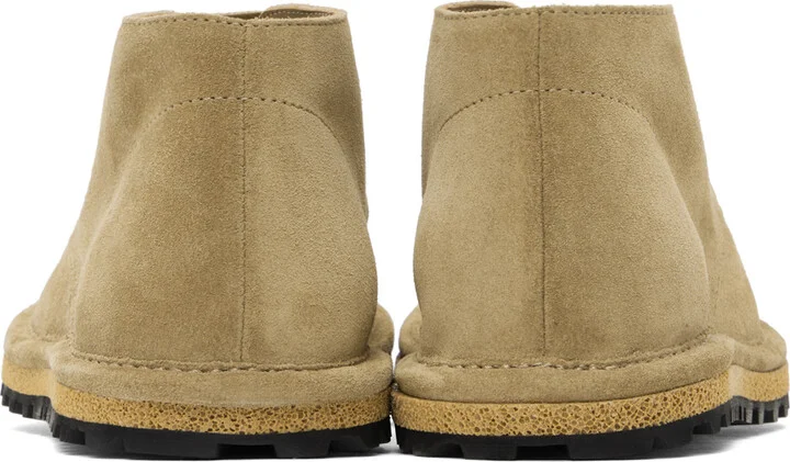 Dries Van Noten Beige Suede Desert Boots - Image 2