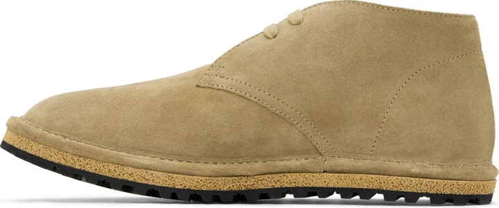 Dries Van Noten Beige Suede Desert Boots - Image 3