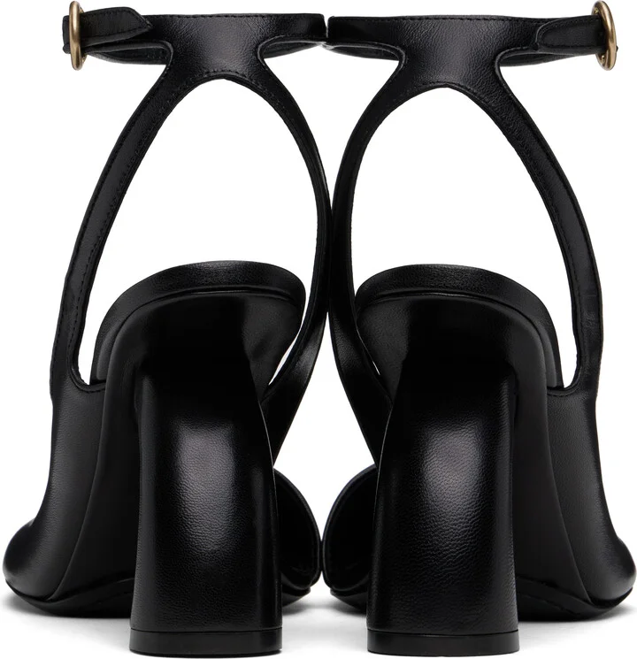 Dries Van Noten Black Asymmetric Heels - Image 2