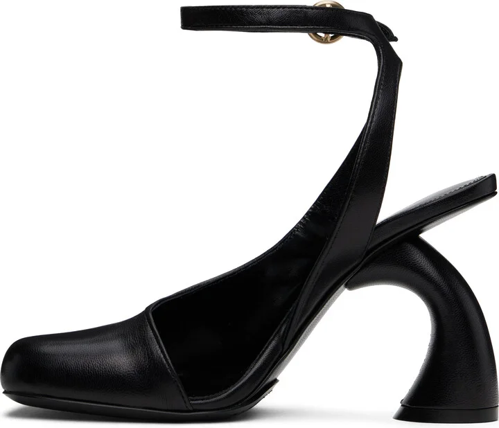 Dries Van Noten Black Asymmetric Heels - Image 3