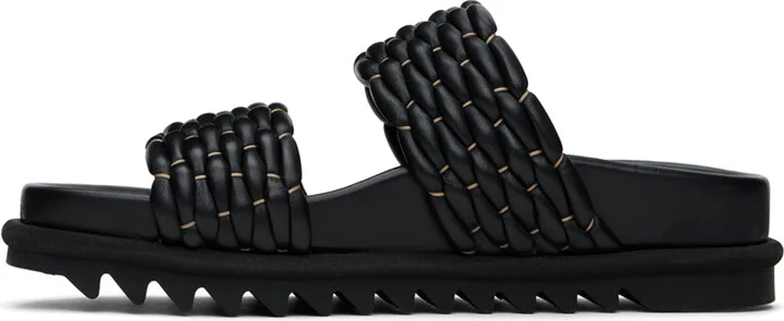 Dries Van Noten Black Braided Sandals - Image 3