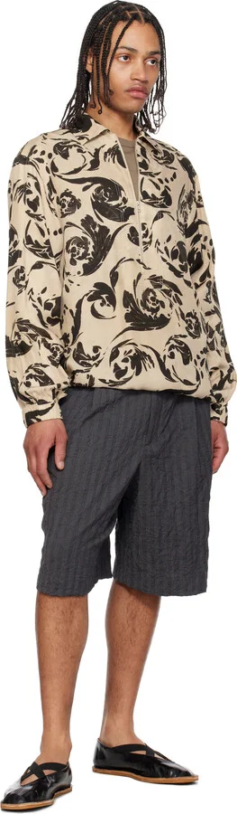 Dries Van Noten Black Crinkled Leather Loafers - Image 5