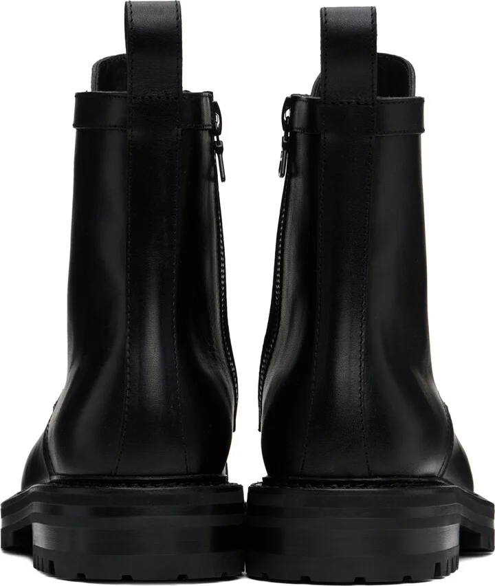 Dries Van Noten Black Lace-Up Boots - Image 2