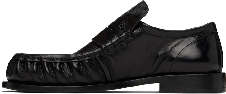 Dries Van Noten Black Leather Loafers - Image 3