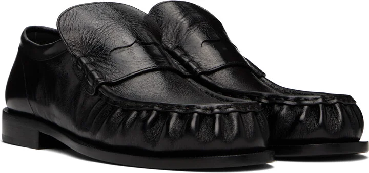 Dries Van Noten Black Leather Loafers - Image 4