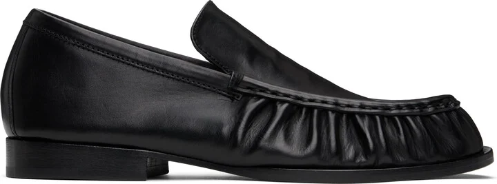 Dries Van Noten Black Leather Loafers