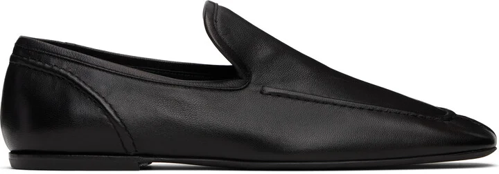 Dries Van Noten Black Leather Loafers
