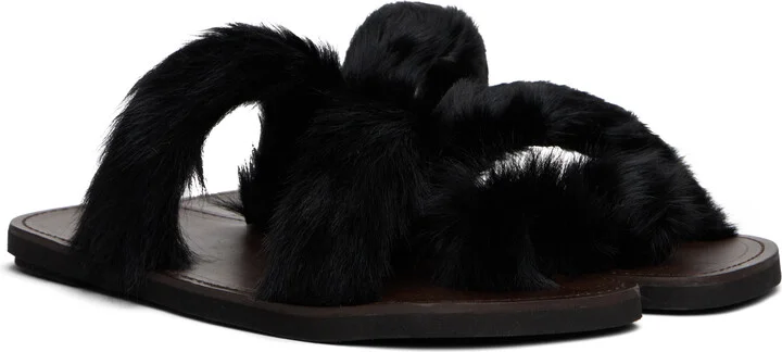 Dries Van Noten Black Open Toe Sandals - Image 4