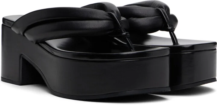 Dries Van Noten Black Platform Sandals - Image 4