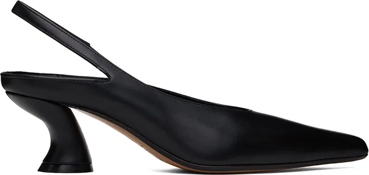 Dries Van Noten Black Slingback Heels