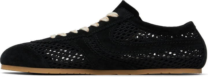 Dries Van Noten Black Suede Sneakers - Image 3