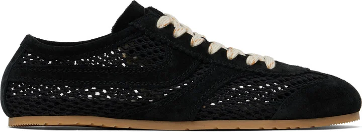 Dries Van Noten Black Suede Sneakers
