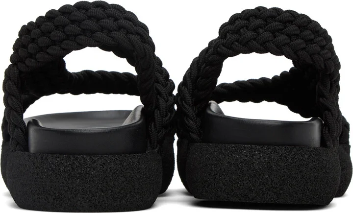 Dries Van Noten Black Woven Sandals - Image 2