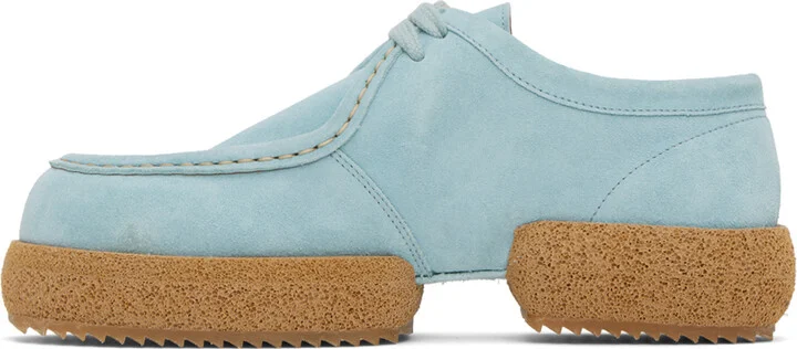 Dries Van Noten Blue Lace-Up Loafers - Image 3