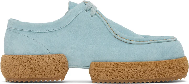 Dries Van Noten Blue Lace-Up Loafers