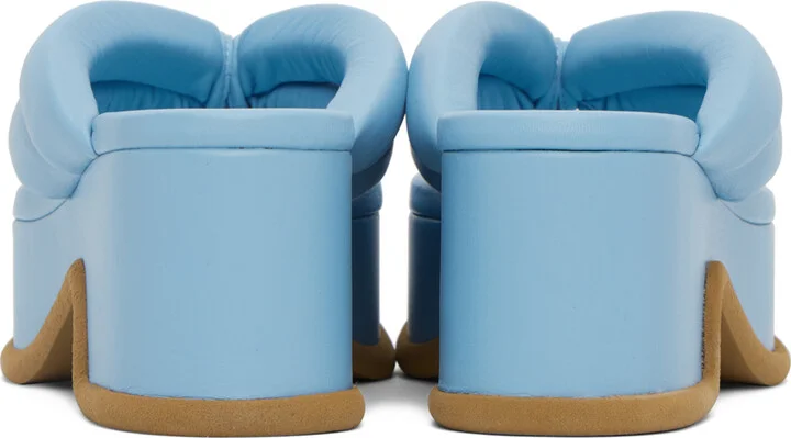 Dries Van Noten Blue Platform Thong Heeled Sandals - Image 2