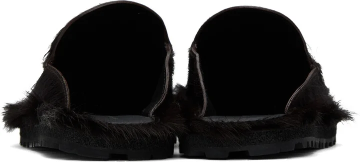 Dries Van Noten Brown Calf-Hair Loafers - Image 2