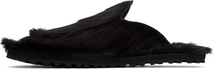 Dries Van Noten Brown Calf-Hair Loafers - Image 3