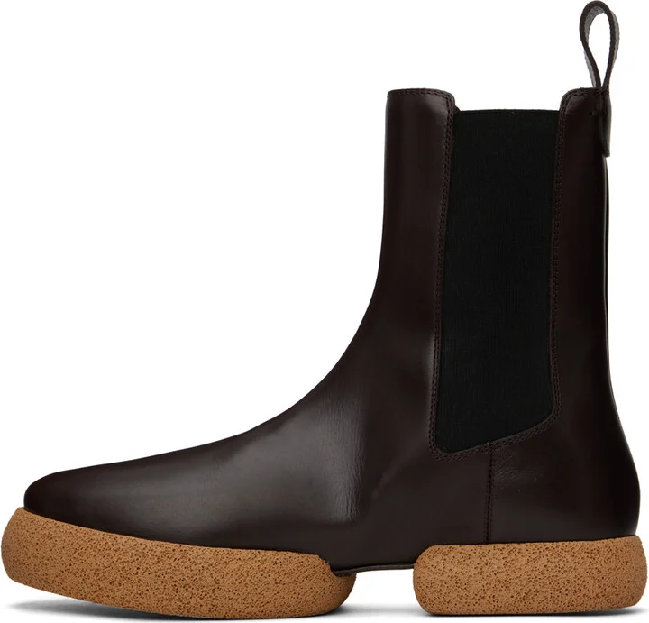 Dries Van Noten Brown Leather Chelsea Boots - Image 3