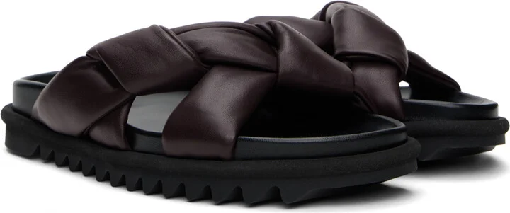 Dries Van Noten Brown Padded Sandals - Image 4