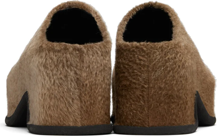 Dries Van Noten Brown Shearling Slip-on Loafers - Image 2
