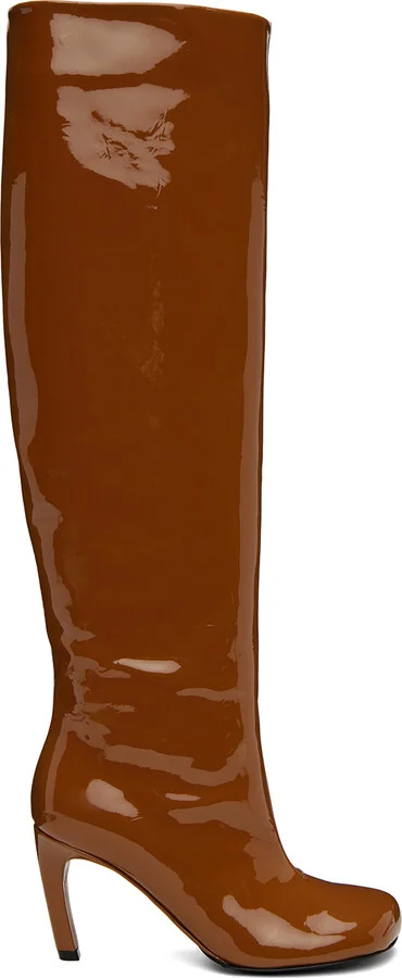 Dries Van Noten Brown Structured Tall Boots