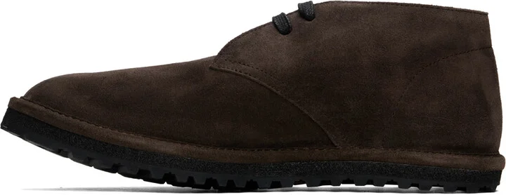 Dries Van Noten Brown Suede Desert Boots - Image 3