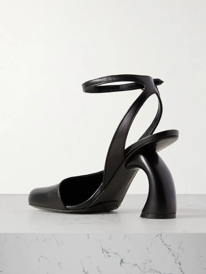 Dries Van Noten - Cutout Leather Pumps - Black - Image 3