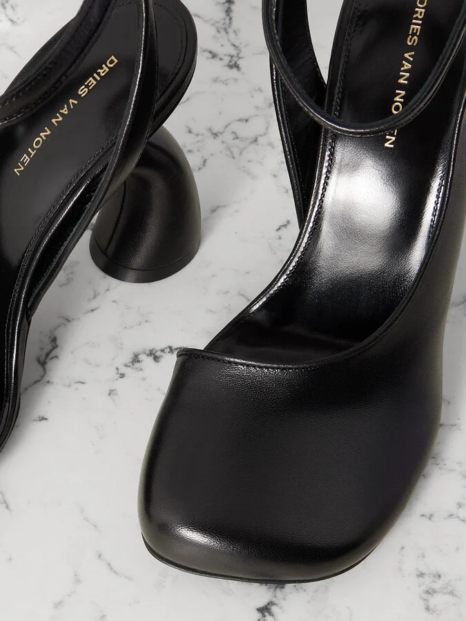 Dries Van Noten - Cutout Leather Pumps - Black - Image 4