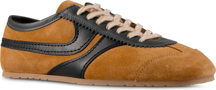 Dries Van Noten Double Lacing Suede Sneakers With Leather Inserts Shoes - Image 3