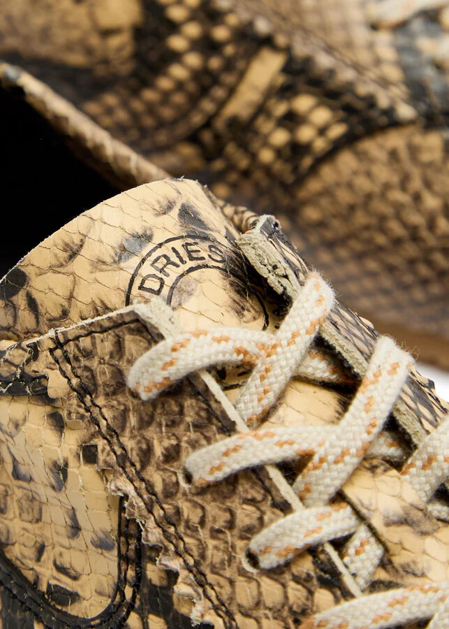 Dries Van Noten Dustin Python-effect Leather Sneakers - Image 4