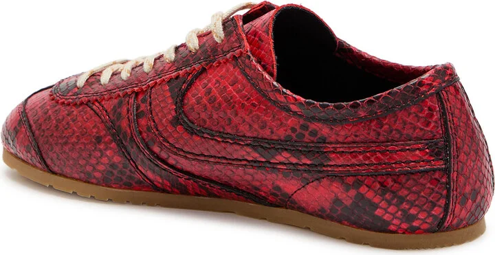 Dries Van Noten Dustin Python-effect Leather Sneakers - Image 6