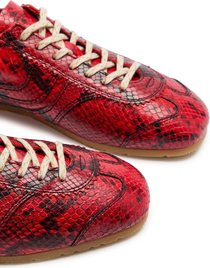 Dries Van Noten Dustin Python-effect Leather Sneakers - Image 7