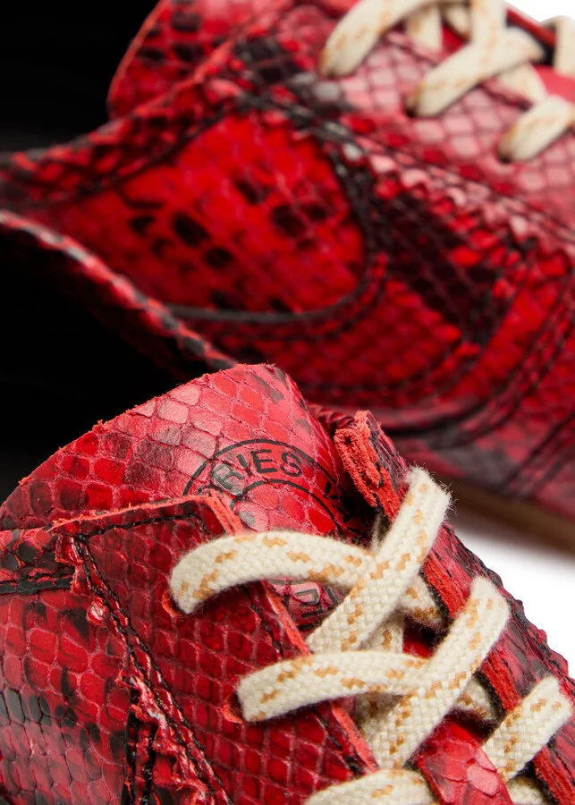 Dries Van Noten Dustin Python-effect Leather Sneakers - Image 8