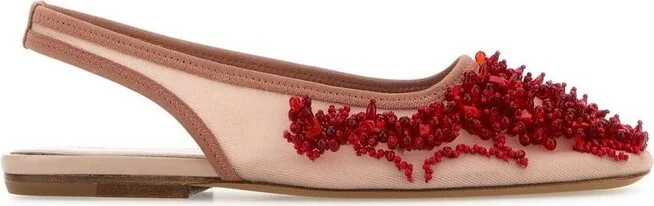 Dries Van Noten Embellished Sling-Back Ballerinas