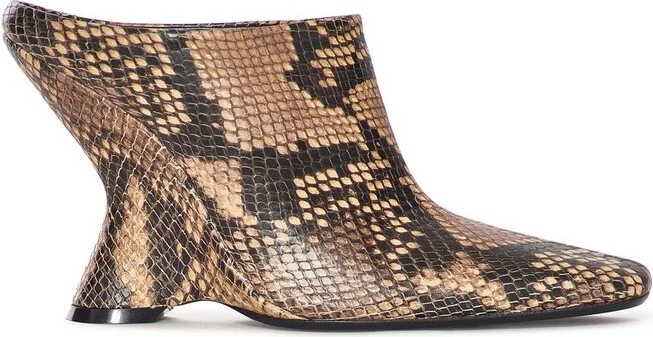 Dries Van Noten Embossed Sabot Boots
