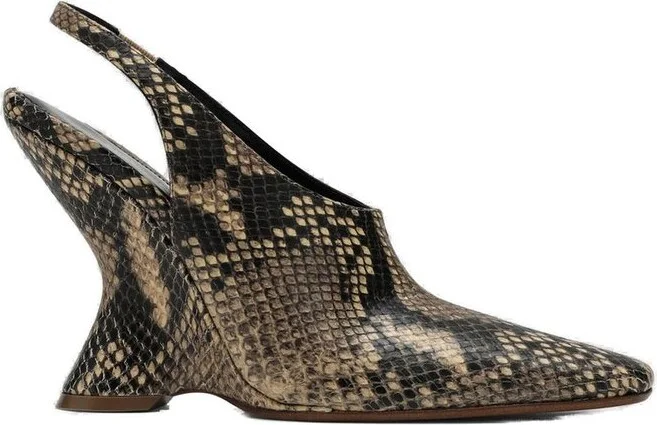 Dries Van Noten Embossed Slingbacks