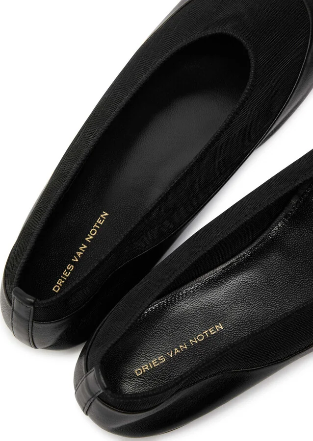 Dries Van Noten Glove Mesh and Leather Ballet Flats - Image 4