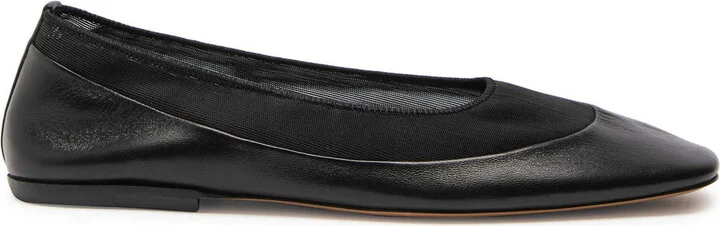 Dries Van Noten Glove Mesh and Leather Ballet Flats