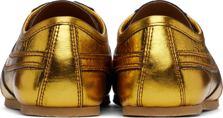 Dries Van Noten Gold Metallic Sneakers - Image 2
