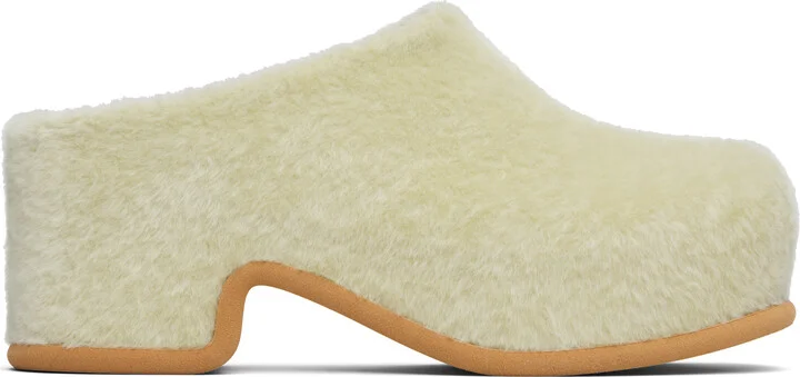 Dries Van Noten Green Platform Clogs