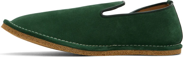 Dries Van Noten Green Slip-On Loafers - Image 3