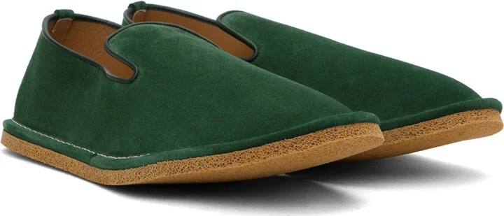 Dries Van Noten Green Slip-On Loafers - Image 4